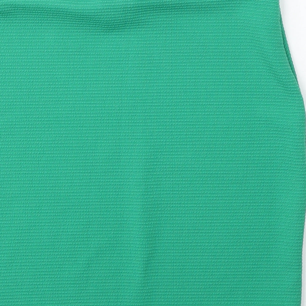 H&M Womens Green Polyester Straight & Pencil Skirt Size S
