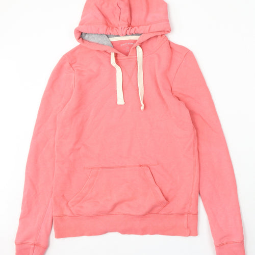 Dunnes Stores Womens Pink Cotton Pullover Hoodie Size 8 Drawstring