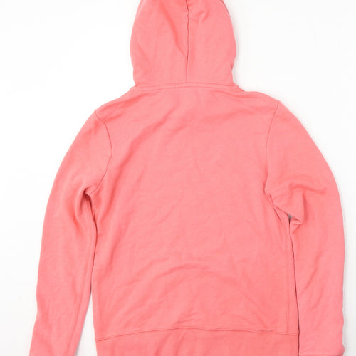 Dunnes Stores Womens Pink Cotton Pullover Hoodie Size 8 Drawstring