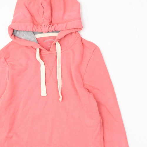 Dunnes Stores Womens Pink Cotton Pullover Hoodie Size 8 Drawstring