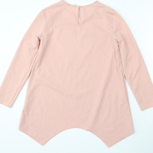 SheIn Girls Purple Polyester Basic Blouse Size 12-13 Years Round Neck - Heart