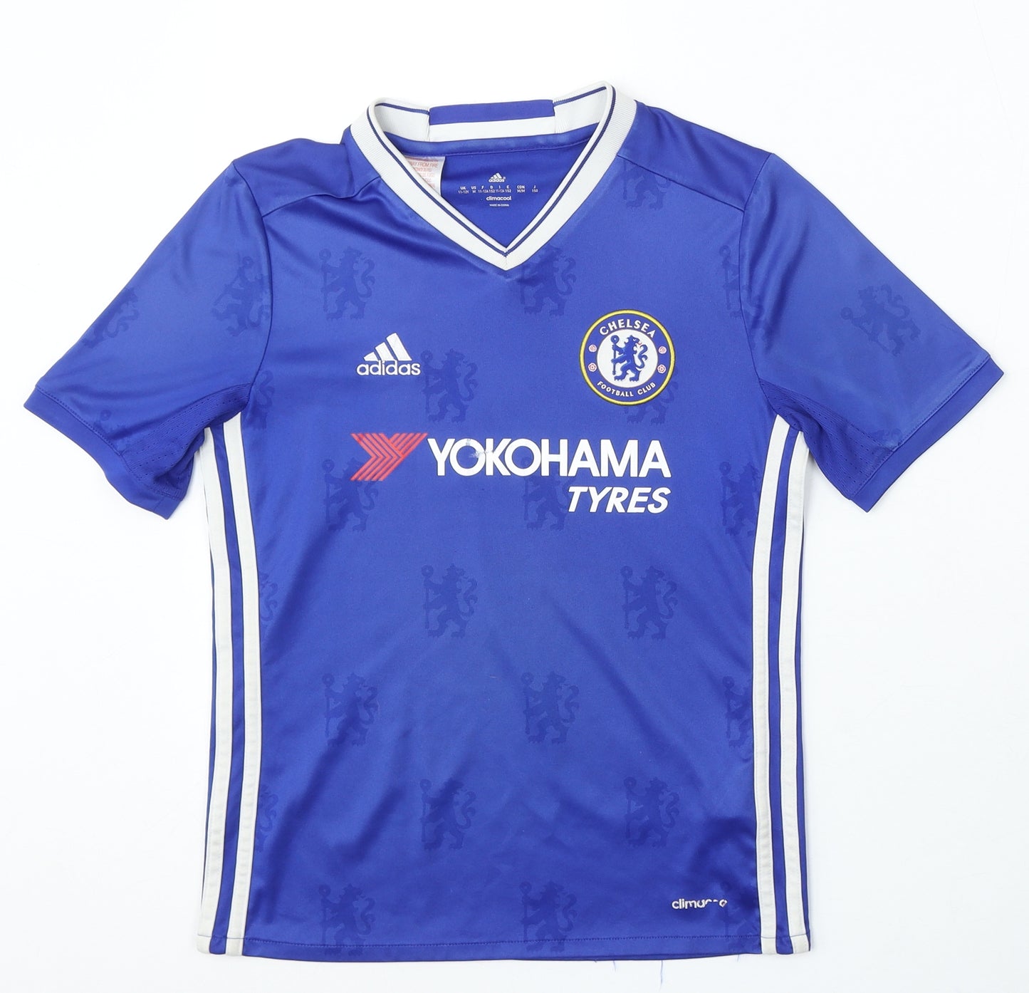 Chelsea Boys Blue Polyester Basic T-Shirt Size 11-12 Years V-Neck - Chelsea F.C
