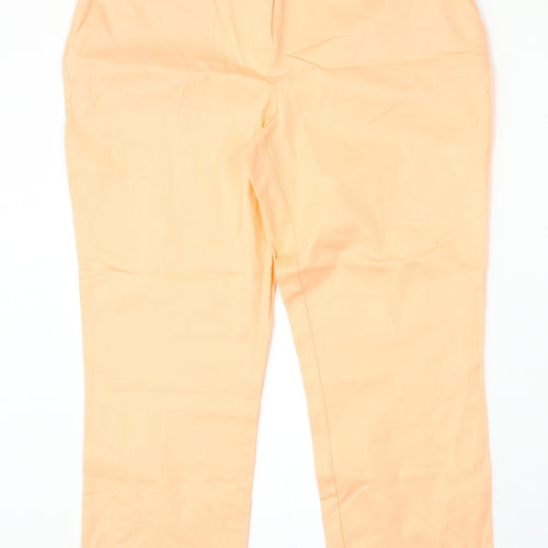Dorothy Perkins Womens Pink Cotton Trousers Size 12 L25 in Regular