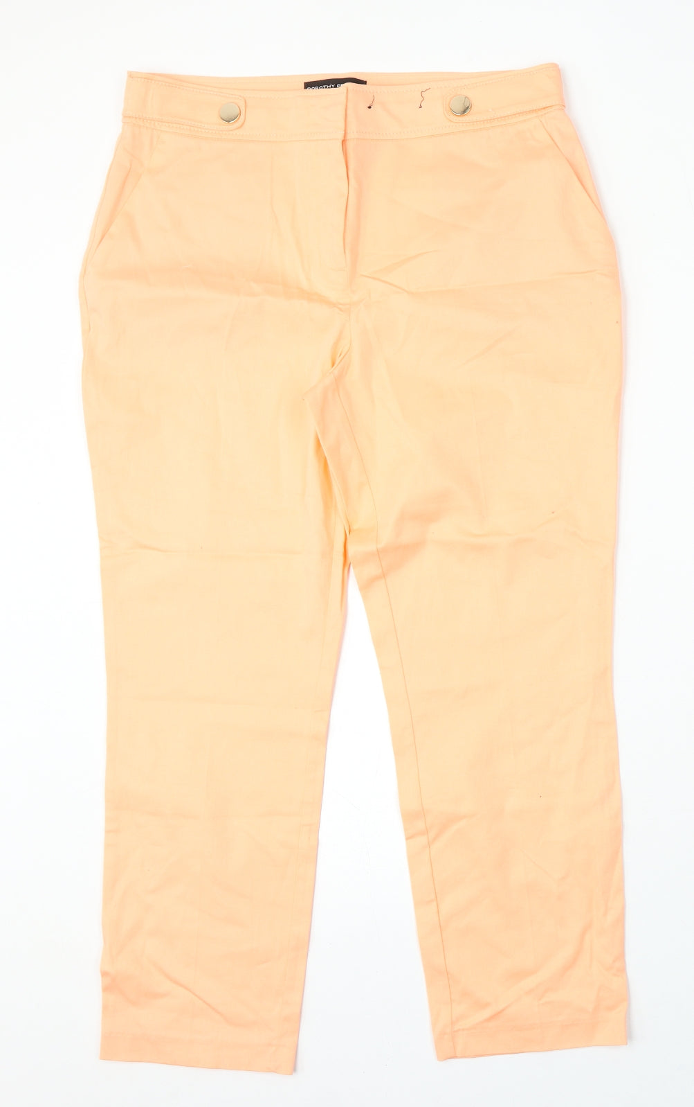 Dorothy Perkins Womens Pink Cotton Trousers Size 12 L25 in Regular
