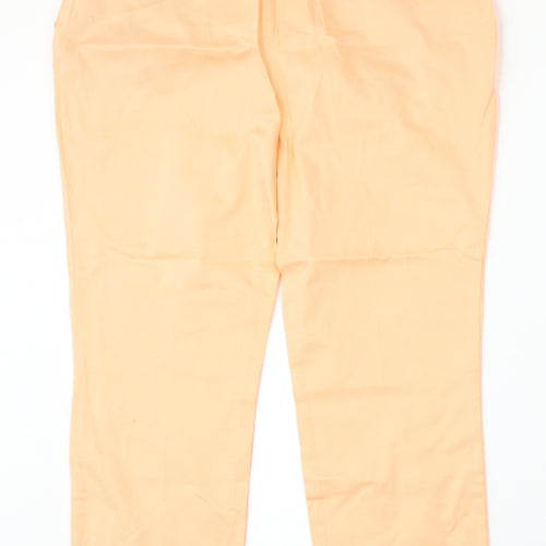 Dorothy Perkins Womens Pink Cotton Trousers Size 12 L25 in Regular