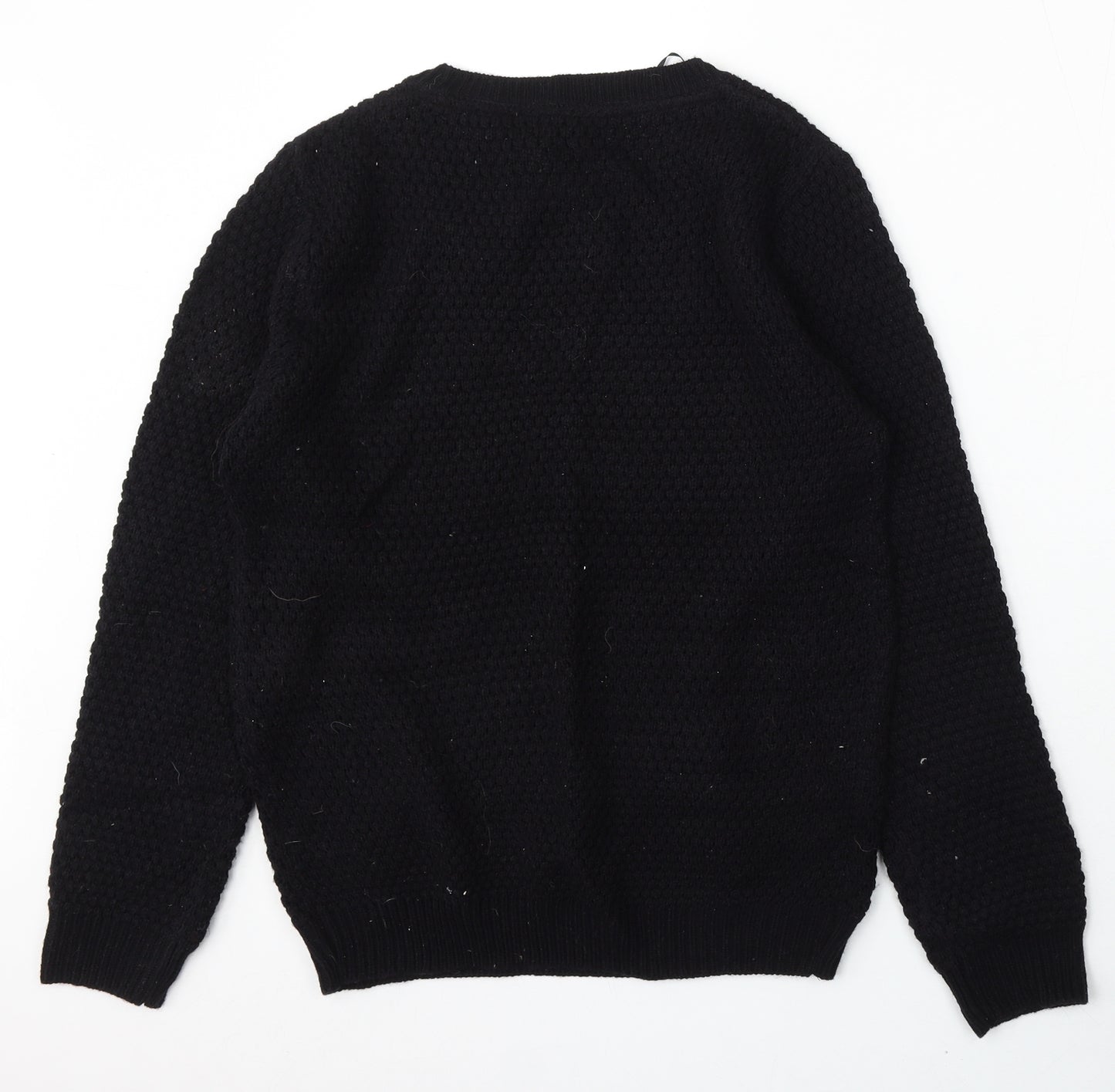 Mystify Womens Black Round Neck Polyester Pullover Jumper Size M