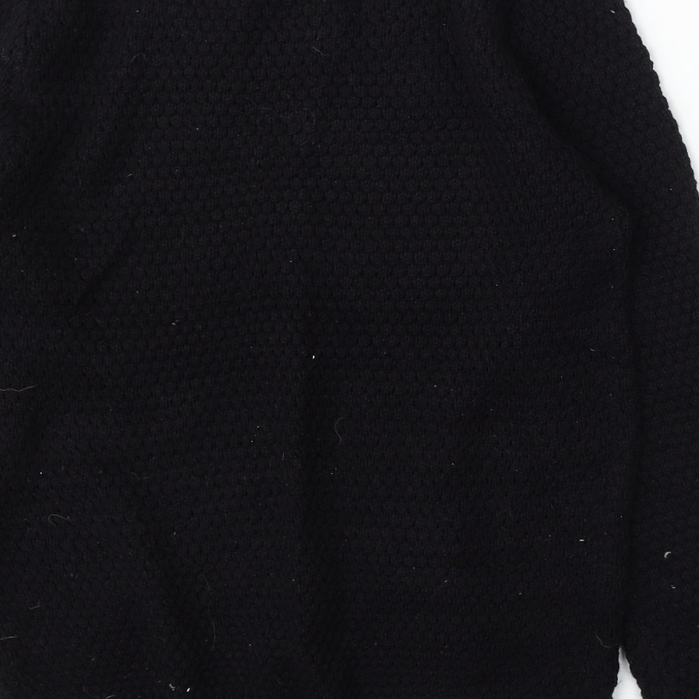 Mystify Womens Black Round Neck Polyester Pullover Jumper Size M