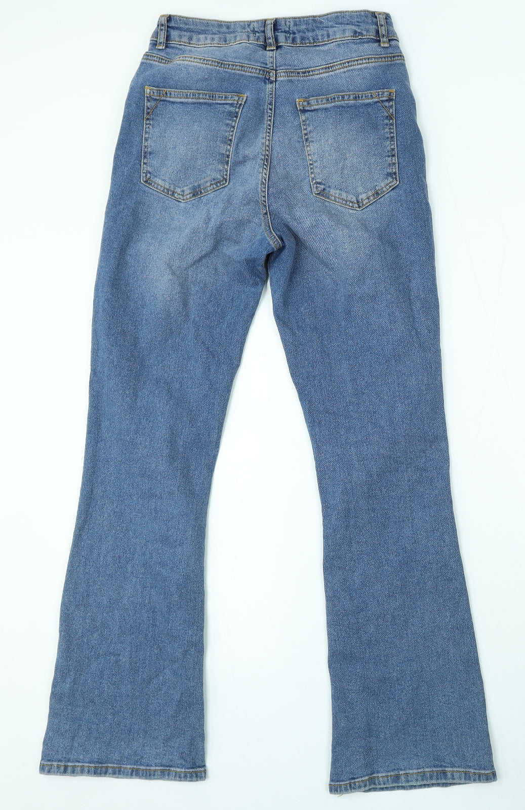 New Look Girls Blue Cotton Flared Jeans Size 14 Years Regular Button