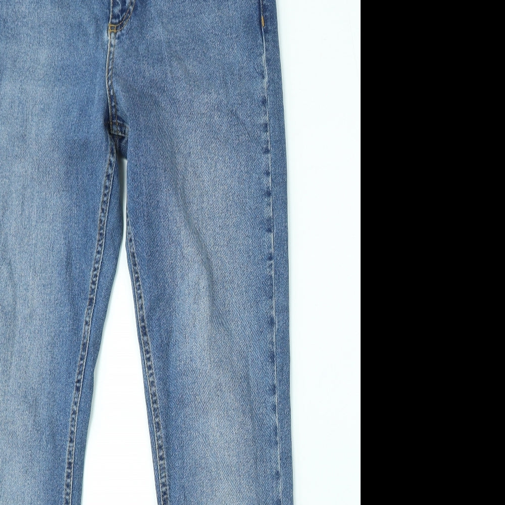 New Look Girls Blue Cotton Flared Jeans Size 14 Years Regular Button