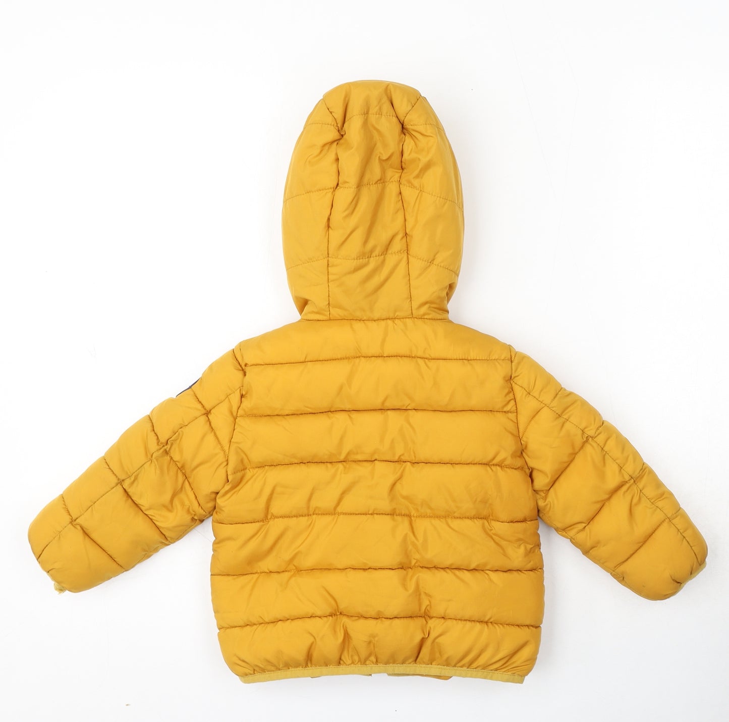 Very Girls Yellow Puffer Jacket Coat Size 12-18 Months Zip
