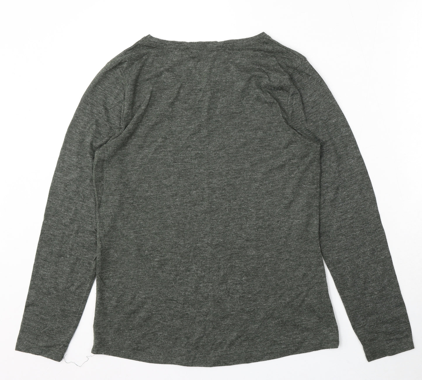 Dunnes Stores Womens Green Polyester Basic T-Shirt Size 10 Round Neck