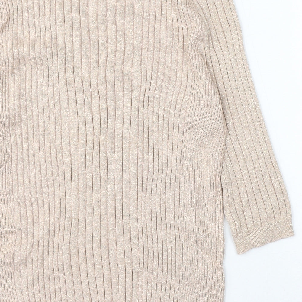 Atmosphere Womens Beige Mock Neck Viscose Pullover Jumper Size 16