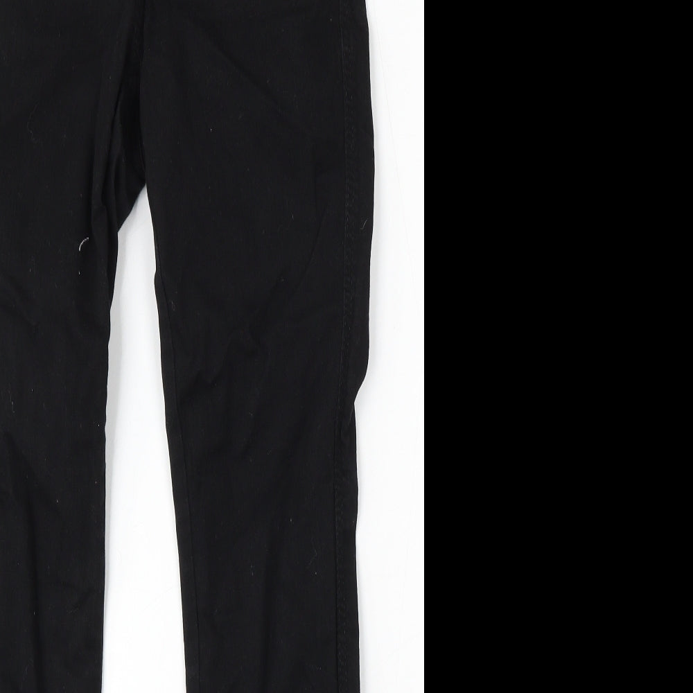 NEXT Womens Black Cotton Skinny Jeans Size 8 L28 in Regular Button