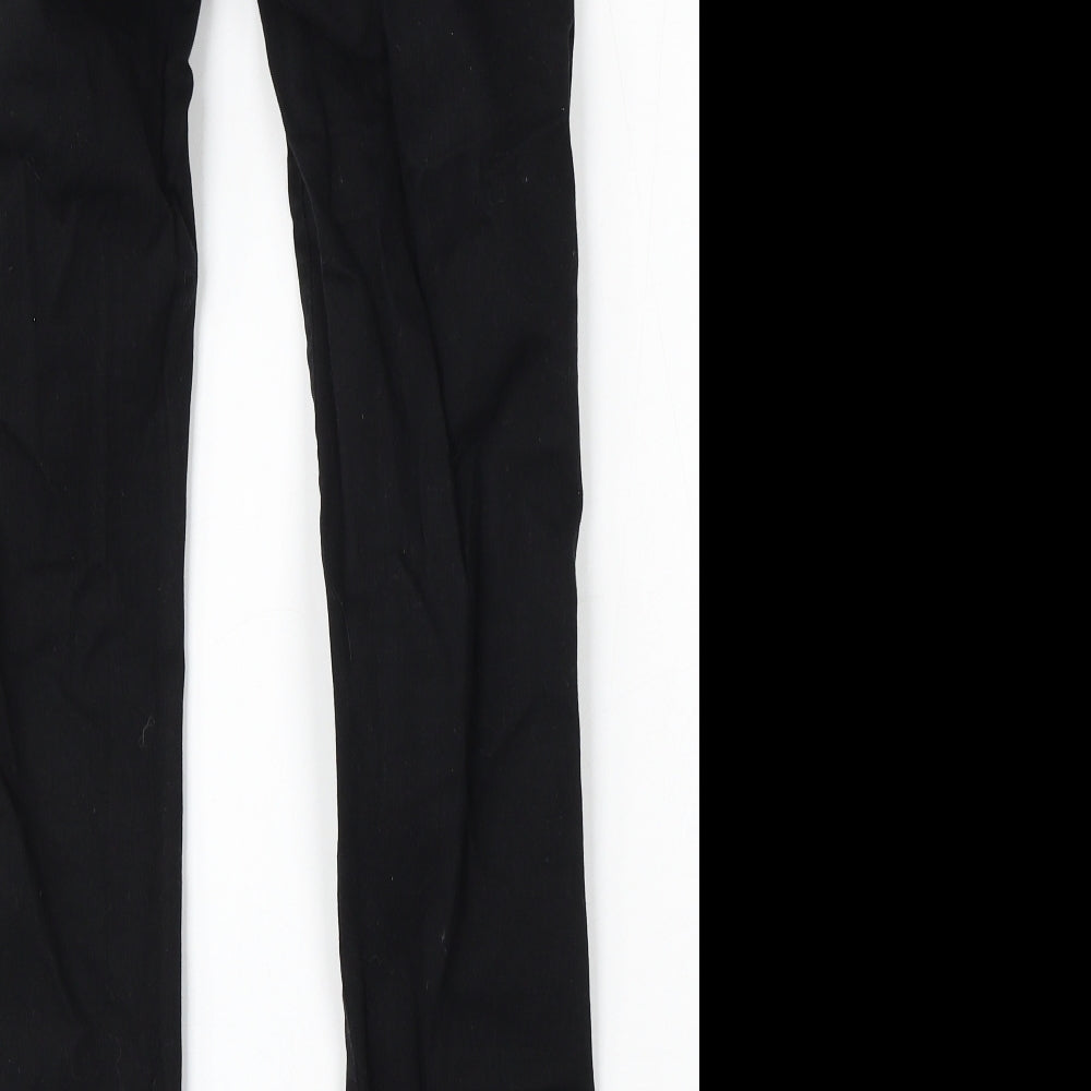 NEXT Womens Black Cotton Skinny Jeans Size 8 L28 in Regular Button