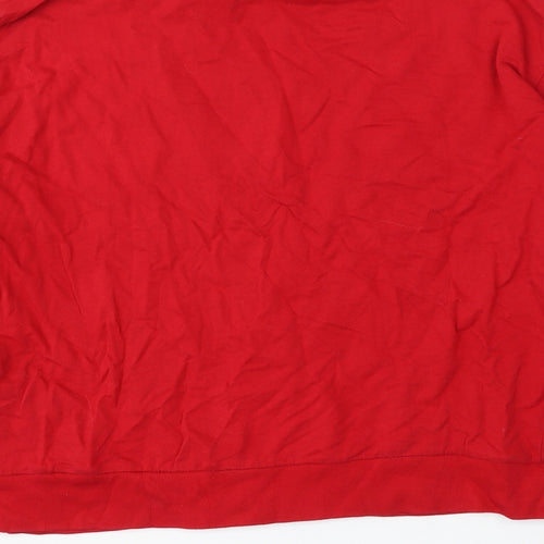 Divided by H&M Womens Red Striped Cotton Pullover Sweatshirt Size S - Original