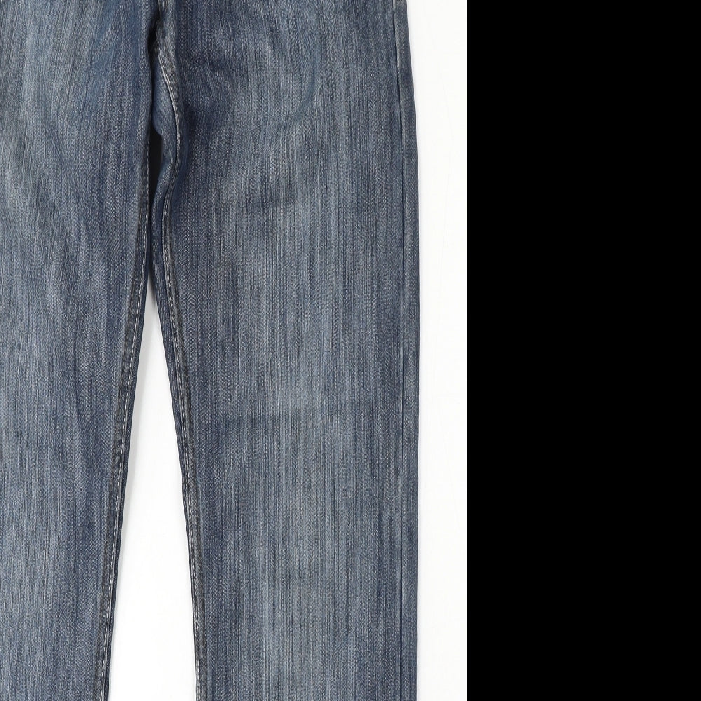 Raphael Valencino Mens Blue Cotton Straight Jeans Size 30 L30 in Regular Button