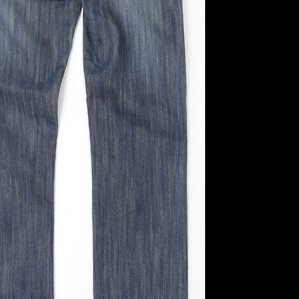 Raphael Valencino Mens Blue Cotton Straight Jeans Size 30 L30 in Regular Button