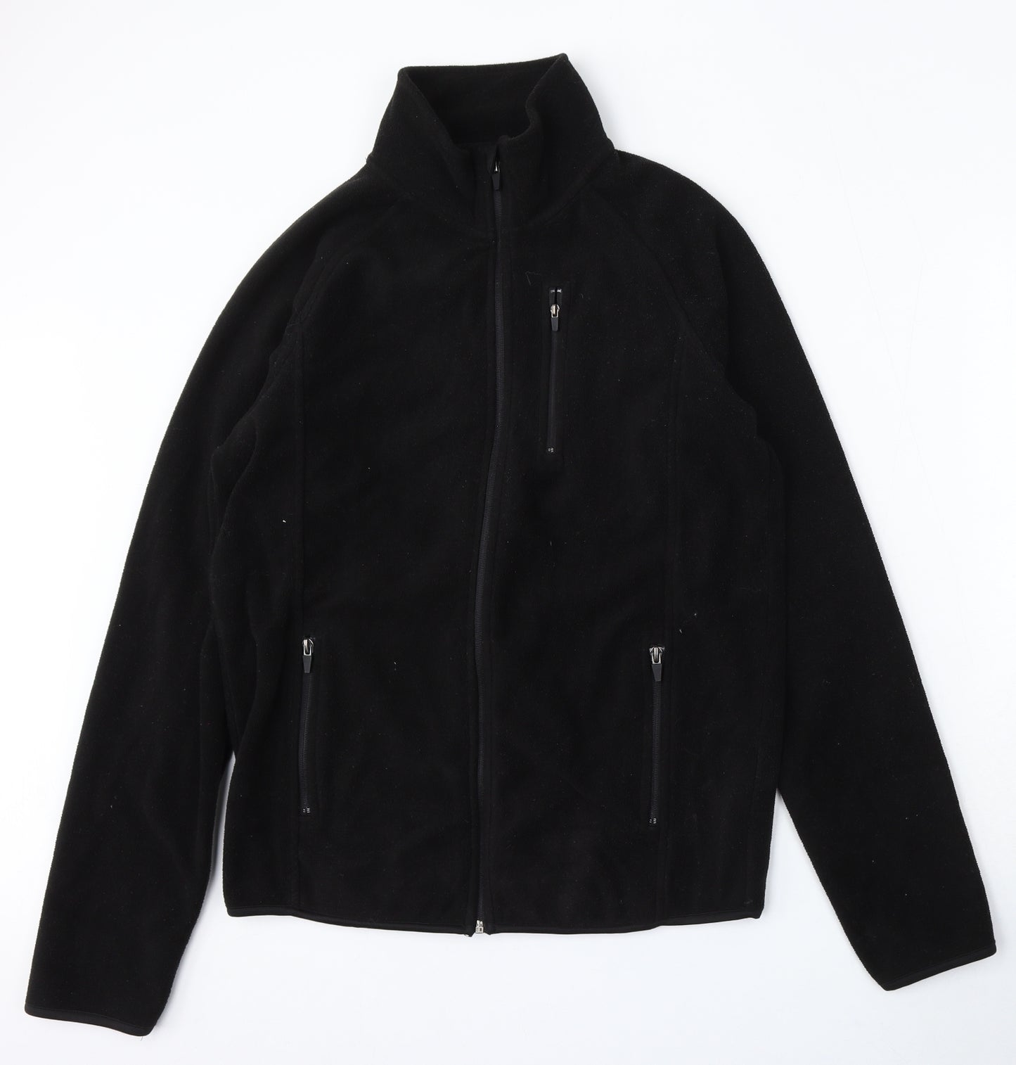 Cedar Wood State Mens Black Polyester Full Zip Sweatshirt Size M