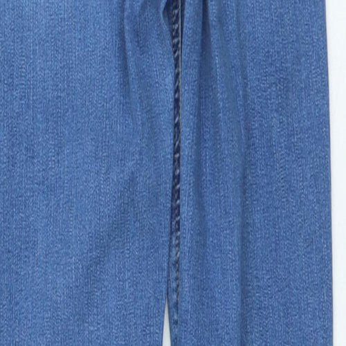 Topshop Womens Blue Cotton Skinny Jeans Size 26 in L26 in Regular Zip
