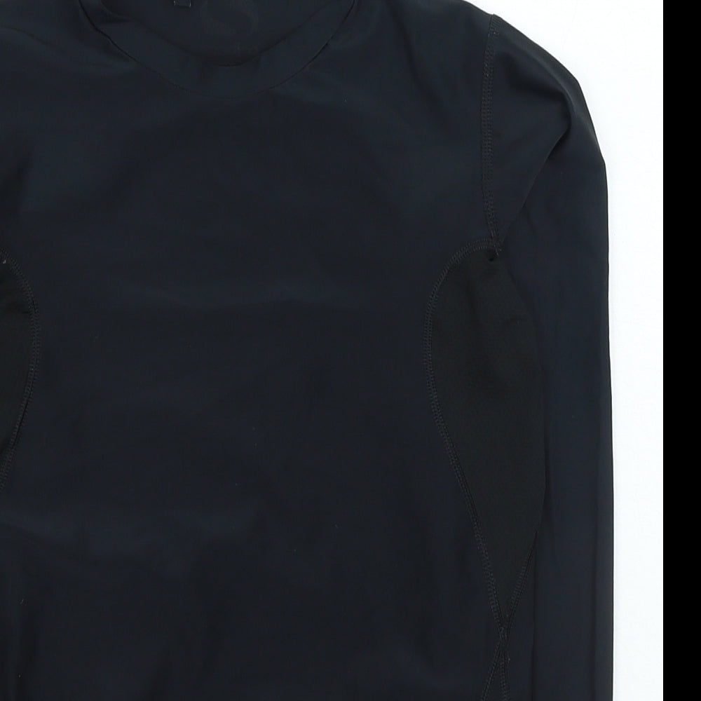 Sondico Mens Black Nylon Basic Casual Size M Round Neck Pullover