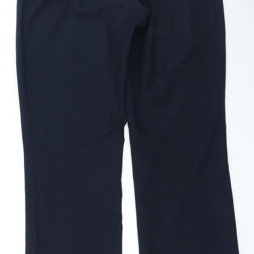 Dunnes Stores Womens Blue Polyester Trousers Size 8 L25 in Regular Zip