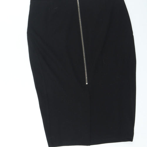 Rant & Rave Womens Black Polyester Straight & Pencil Skirt Size 28 in Zip