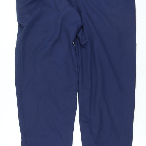 Preworn Womens Blue Polyester Trousers Size 38 in L32 in Regular Zip