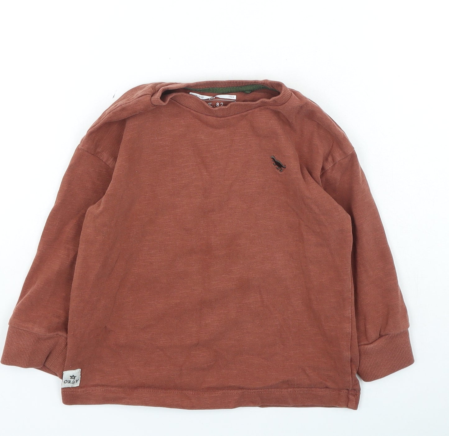 NEXT Boys Brown Cotton Pullover Sweatshirt Size 2-3 Years Pullover