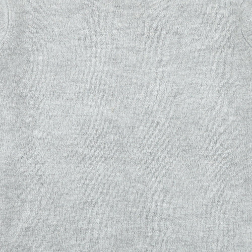 Papaya Womens Grey Round Neck Acrylic Pullover Jumper Size M