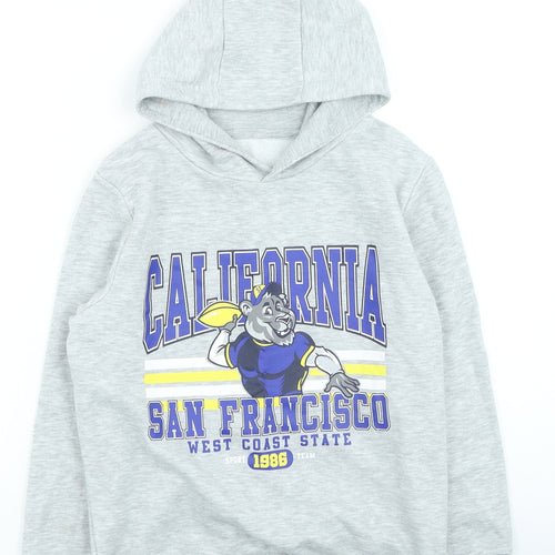 Dunnes Stores Boys Grey Cotton Pullover Hoodie Size 10-11 Years Pullover - California