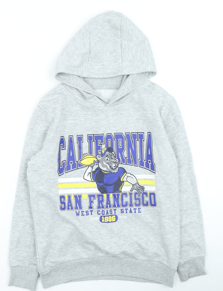 Dunnes Stores Boys Grey Cotton Pullover Hoodie Size 10-11 Years Pullover - California
