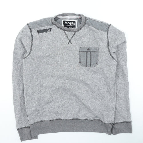 CWS Mens Grey Cotton Pullover Sweatshirt Size S