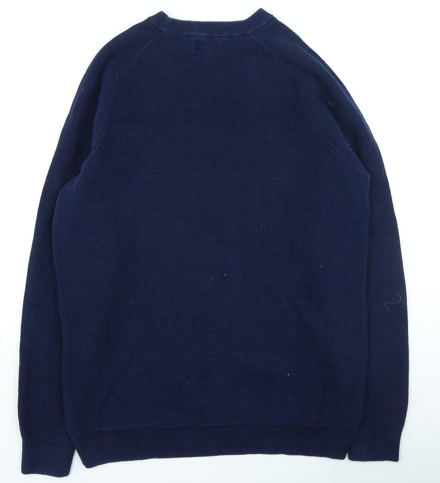 NEXT Mens Blue Round Neck Cotton Pullover Jumper Size M
