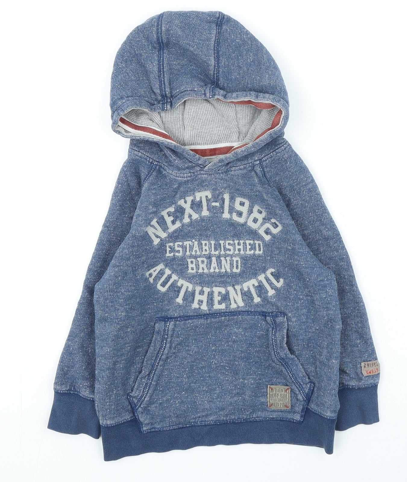 NEXT Boys Blue Cotton Pullover Hoodie Size 4 Years Pullover