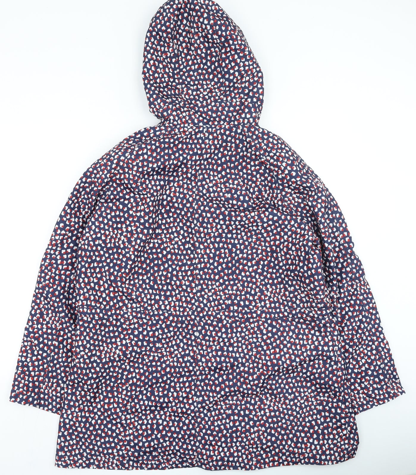 peacoks Womens Blue Geometric Rain Coat Coat Size 20 Zip