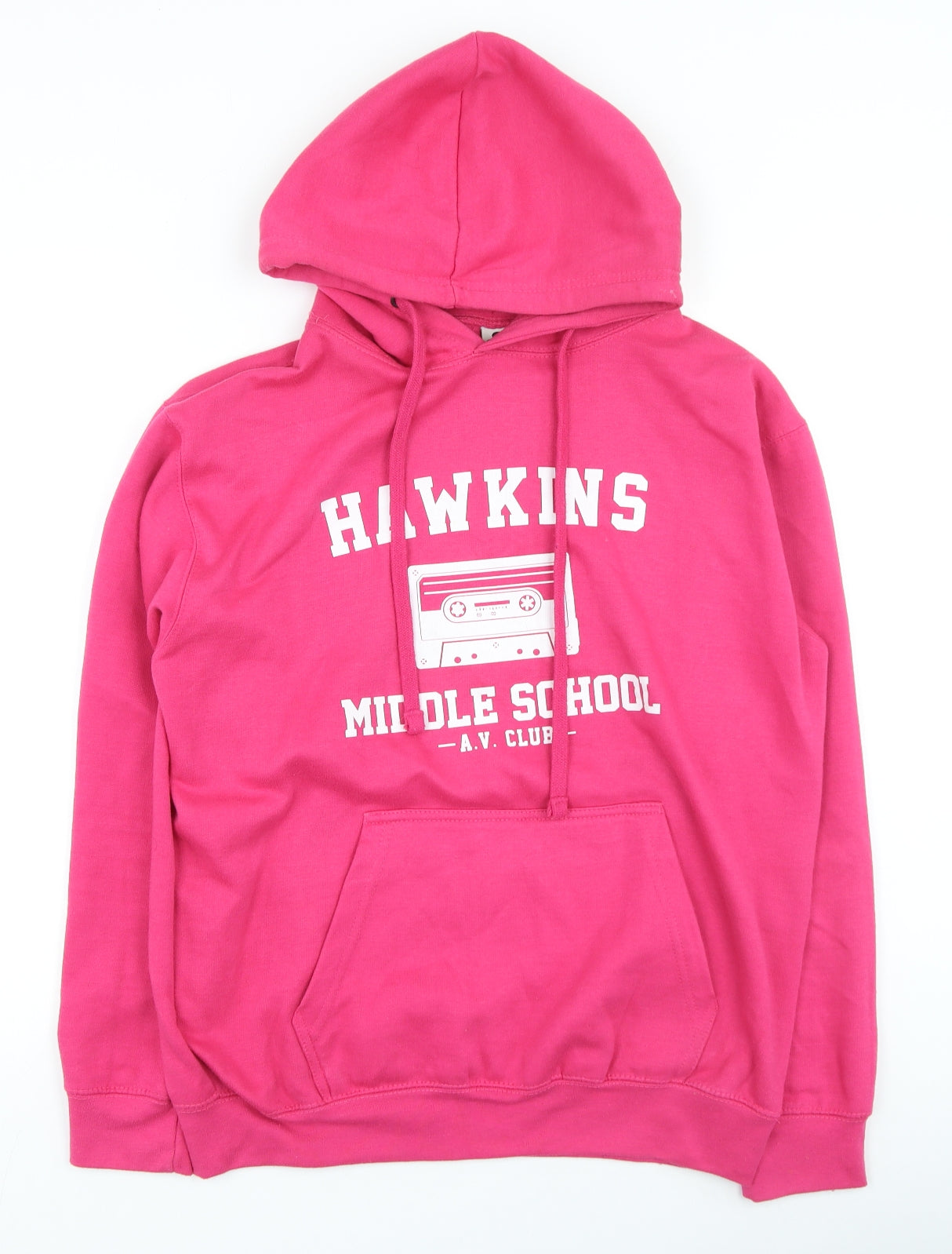 Class Club Womens Pink Cotton Pullover Hoodie Size M Pullover