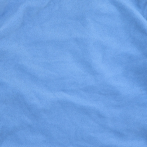 Classics Womens Blue High Neck Polyester Full Zip Jumper Size L