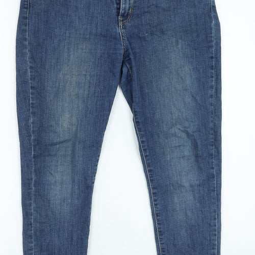 Waterless Womens Blue Cotton Straight Jeans Size 30 in L26 in Regular Zip