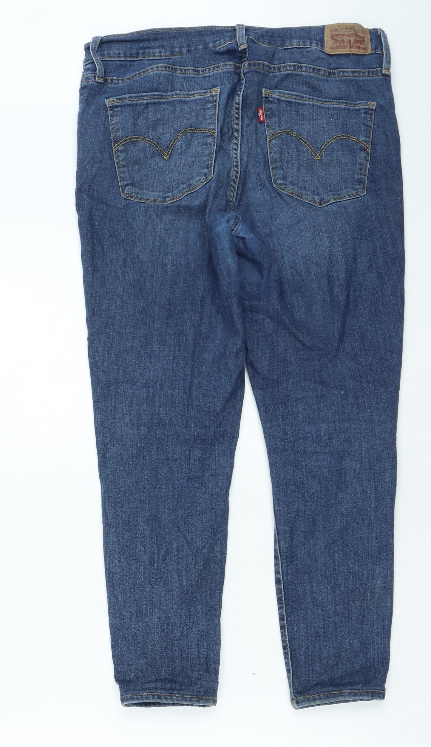 Waterless Womens Blue Cotton Straight Jeans Size 30 in L26 in Regular Zip