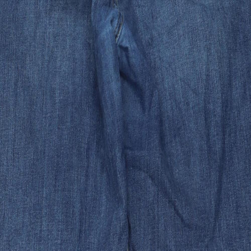 Waterless Womens Blue Cotton Straight Jeans Size 30 in L26 in Regular Zip