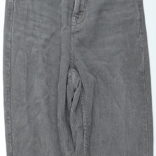 Topshop Womens Grey Cotton Straight Jeans Size 26 in L30 in Regular Zip