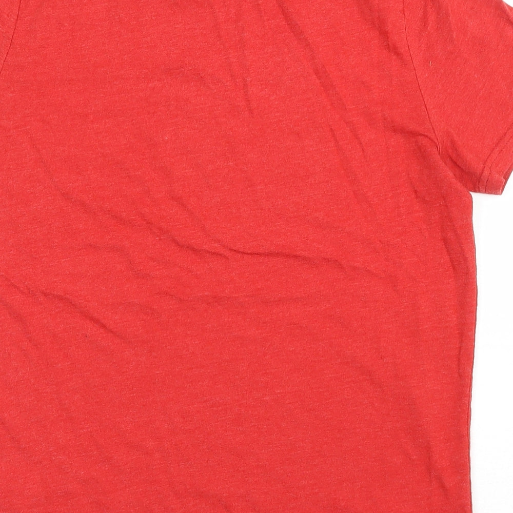 abercrombie kids Boys Red Cotton Basic T-Shirt Size XL Round Neck