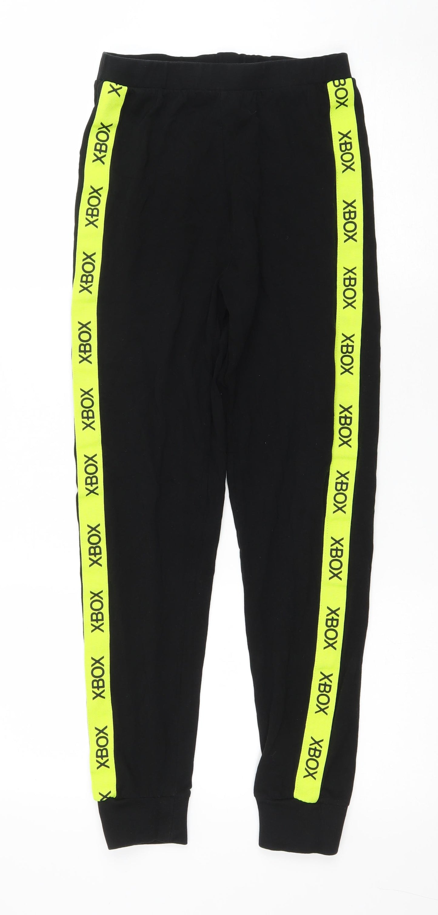 Xbox Boys Black 100% Cotton Jogger Trousers Size M L25 in Regular - Elasticated Waist