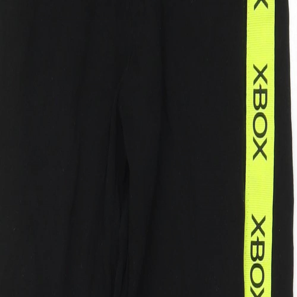 Xbox Boys Black 100% Cotton Jogger Trousers Size M L25 in Regular - Elasticated Waist