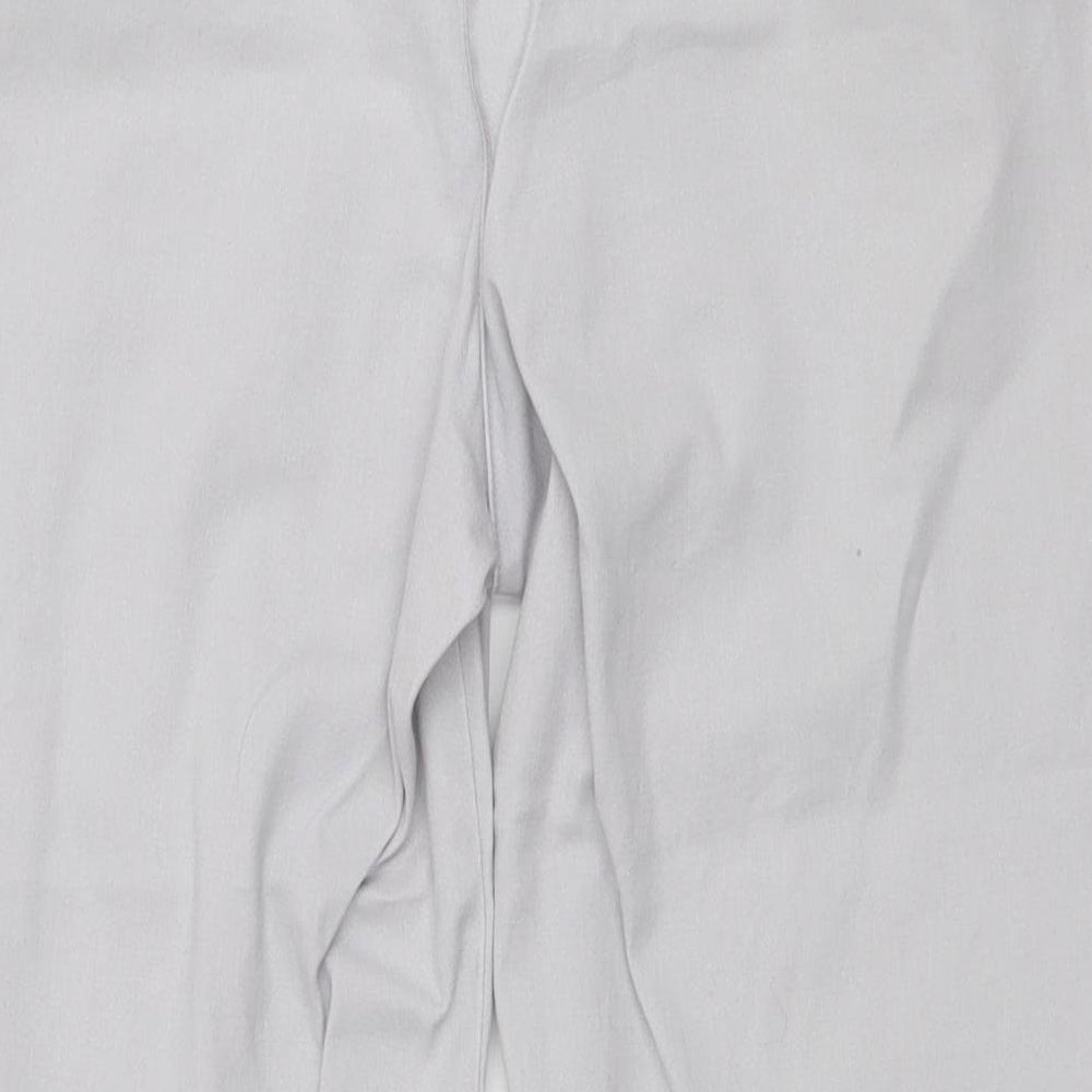 Wallis Womens Grey Cotton Cut-Off Shorts Size 16 L20 in Regular Hook & Eye