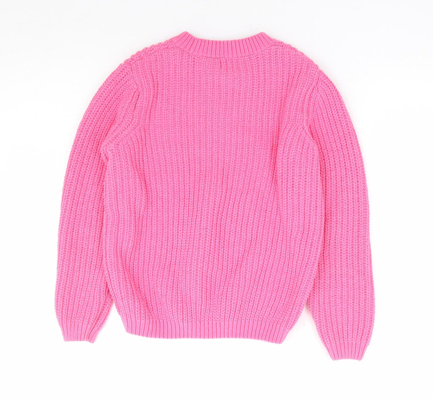 F&F Girls Pink Mock Neck Polyester Pullover Jumper Size 10-11 Years Pullover