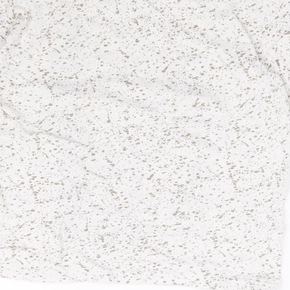 Peacocks Boys White Geometric Cotton Basic T-Shirt Size 7-8 Years Round Neck Pullover - Minecraft Creeper