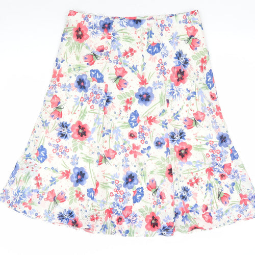 Honor Millburn Womens Multicoloured Floral Polyester Flare Skirt Size 16