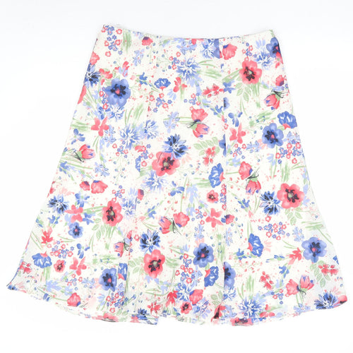Honor Millburn Womens Multicoloured Floral Polyester Flare Skirt Size 16