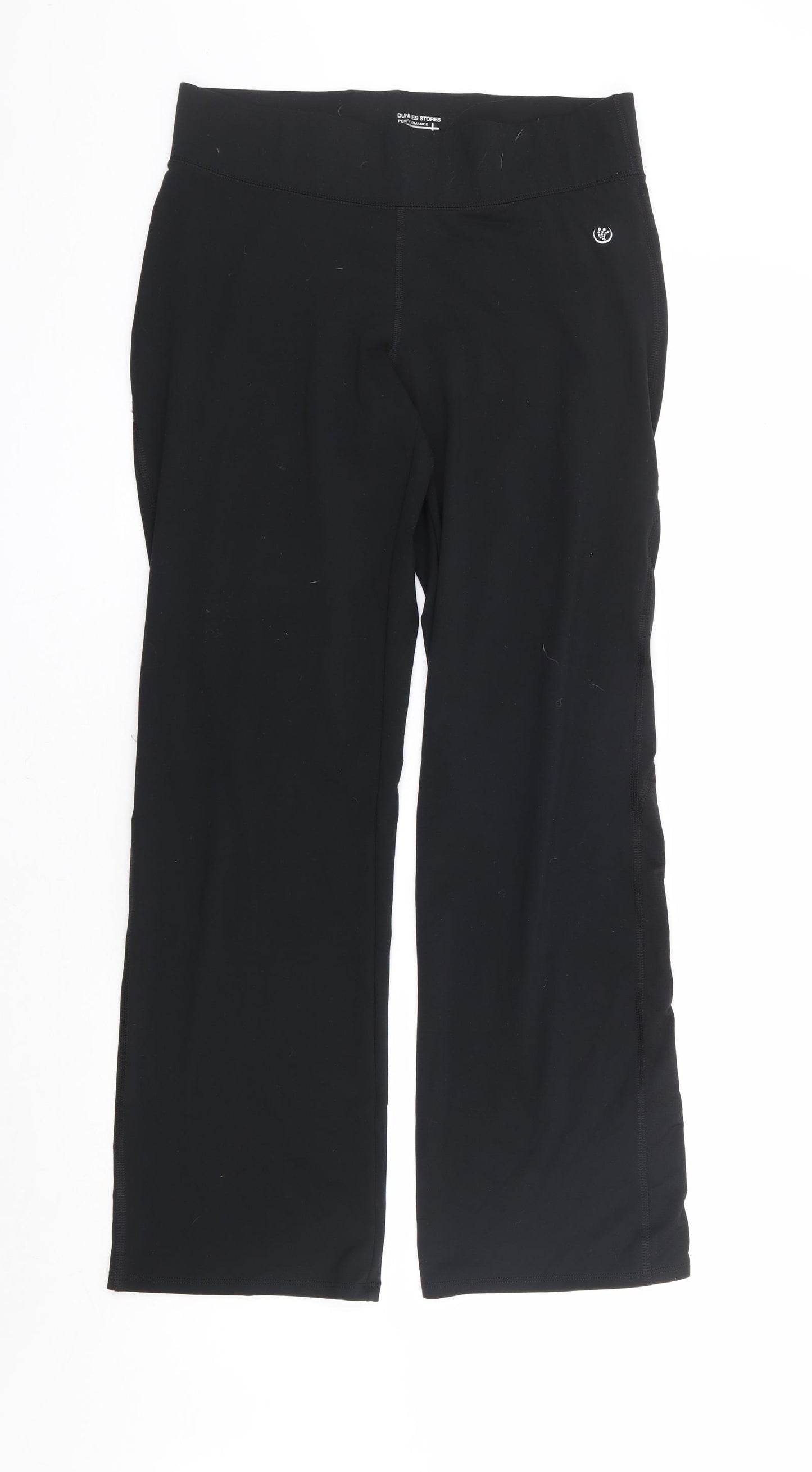 Dunnes Stores Womens Black Polyester Sweatpants Trousers Size M L30 in Regular Pullover